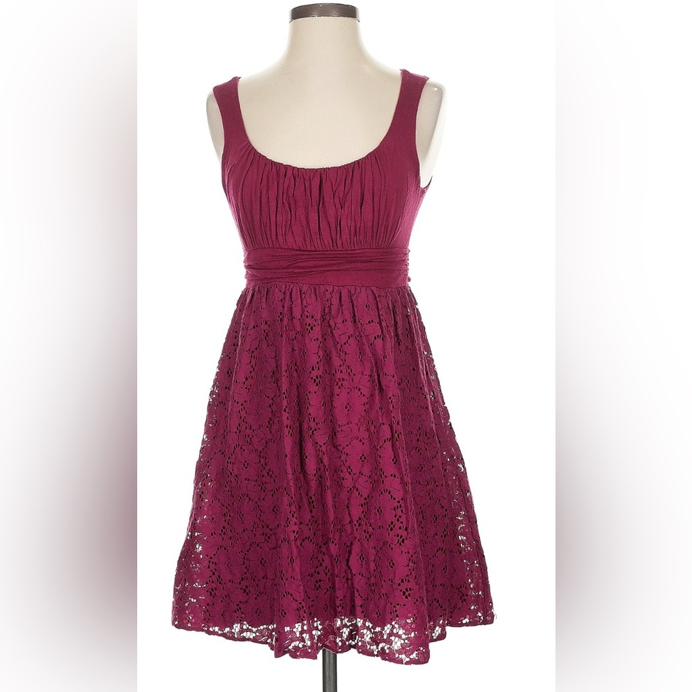 Maitai Burgundy A-line Mini Dress